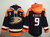 Anaheim Ducks 9 Paul Kariya Black All Stitched Pullover Hoodie,baseball caps,new era cap wholesale,wholesale hats